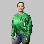 Satin Baseball Jacket Women - Image 3