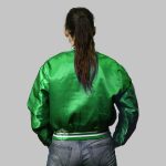 Satin Baseball Jacket Women - Image 4