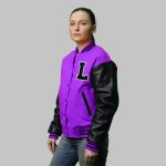 Women Purple Varsity Jackets - Image 3