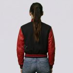 Wool Leather Cropped Jacket