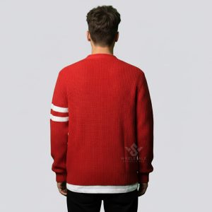 Mens Varsity Cardigan Sweater