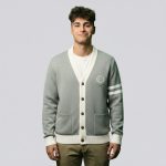 Letterman Style Cardigan Men