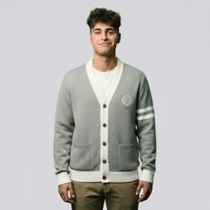 Letterman Style Cardigan Men