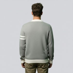 Letterman Style Cardigan Men Sweater