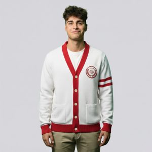 Varsity Knit Cardigan Men