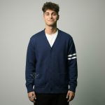 Mens Letterman Style Cardigan