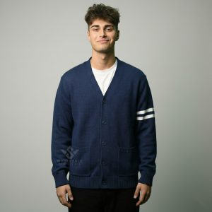 Mens Letterman Style Cardigan