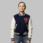 Women Cropped Varsity Jacket
