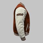 Brown Varsity Jacket Wholesale other side