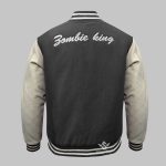 Gey Varsity Jacket Wholesale back