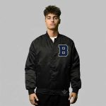 Satin Varsity Jacket For Men