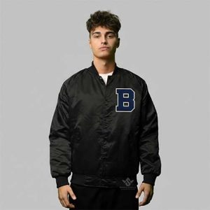 Satin Varsity Jacket For Men