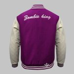 Purpal Wool Varsity Wholesale back