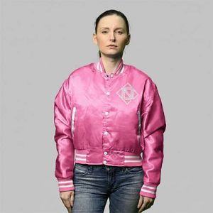 Custom Logo Satin Varsity Jacket