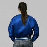 Designer Satin Varsity Jacket