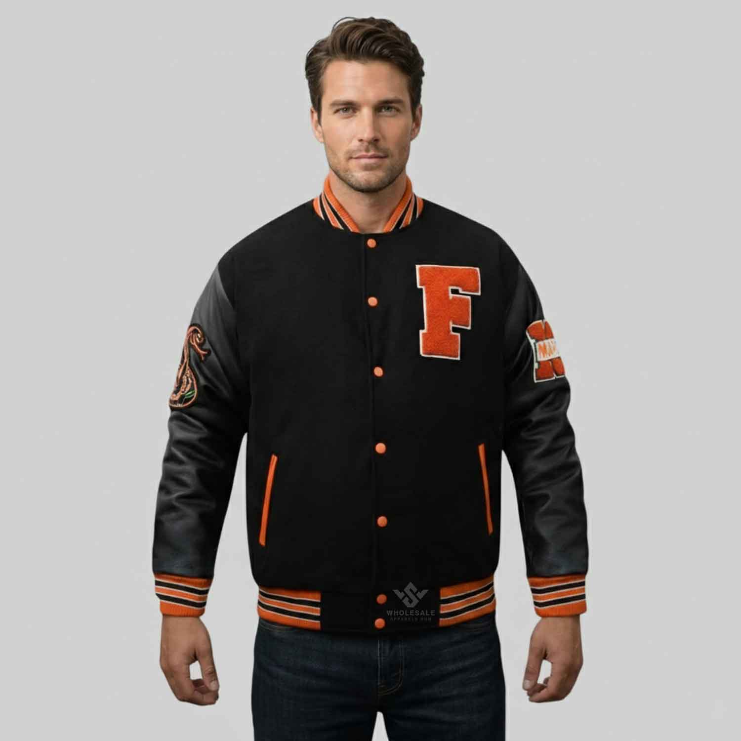 Custom Wool Leather Varsity Jacket Custom Wool Leather Varsity Jacket