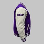 medium purpal Wool Varsity Jacket Wholesale side