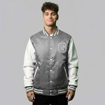 Grey Custom Varsity Jacket Wholesale