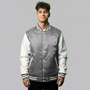 Grey Custom Varsity Jacket Wholesale