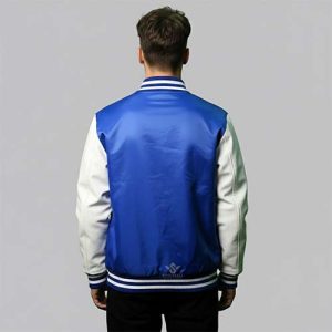 Embroidered Letterman Satin Jacket