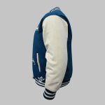 newark blue half-white Wholesale Wool Varsity Jacket other side
