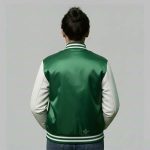 Designer Satin Varsity Jacket