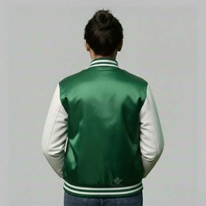 Designer Satin Varsity Jacket