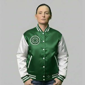 Designer Satin Varsity Jacket