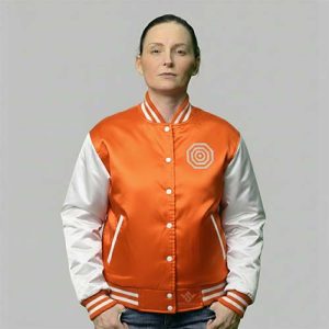 Orange And White Varsity Jacket