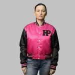 Pink Black Letterman Jacket