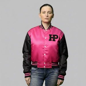 Pink Black Letterman Jacket