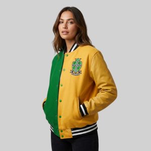 Wool Leather Baseball Jacket