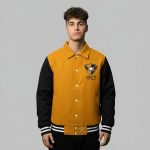 Gold And Black Letterman Jacket