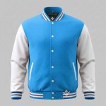 Fleece Blue Varsity Jacket