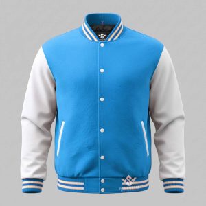 Fleece Blue Varsity Jacket