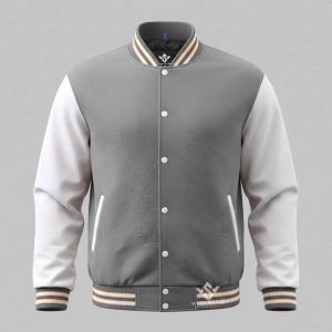 Grey And White Varsity Jacket