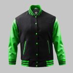 Leather And Wool Varsity Jacket