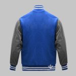 Wool Varsity Jacket Blue And Grey