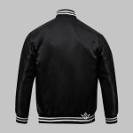 Satin Varsity Jacket Wholesale Black