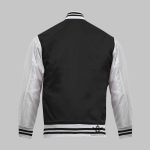 Black And White Varsity Jacket Satin