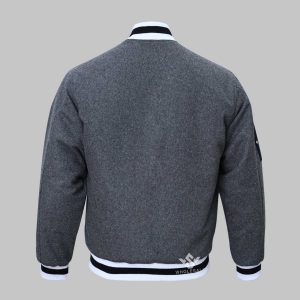 Gray Varsity Jacket Complete Wool