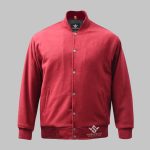 Varsity Jacket Red Wool