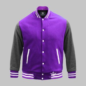 Varsity Jacket Womens Purple Wool