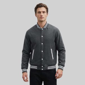 Best Varsity Jacket Grey Wool