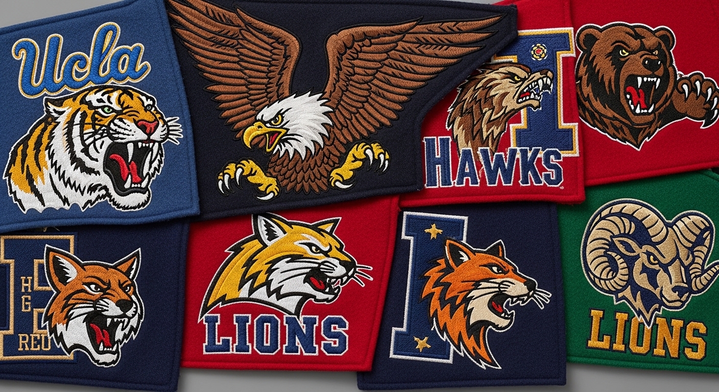 Varsity Jackets With Mascot Embroidery Designs