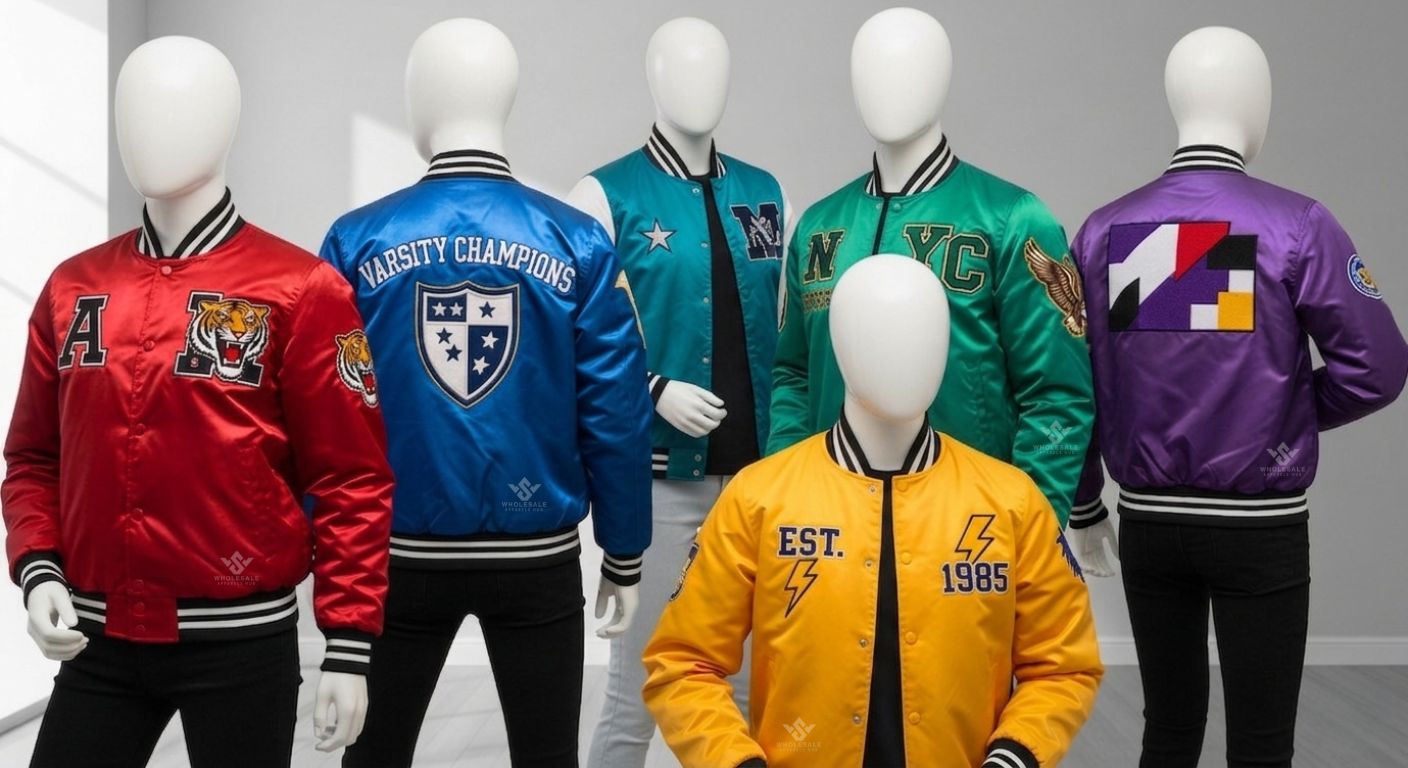 Satin Varsity Jackets For Shiny Look
