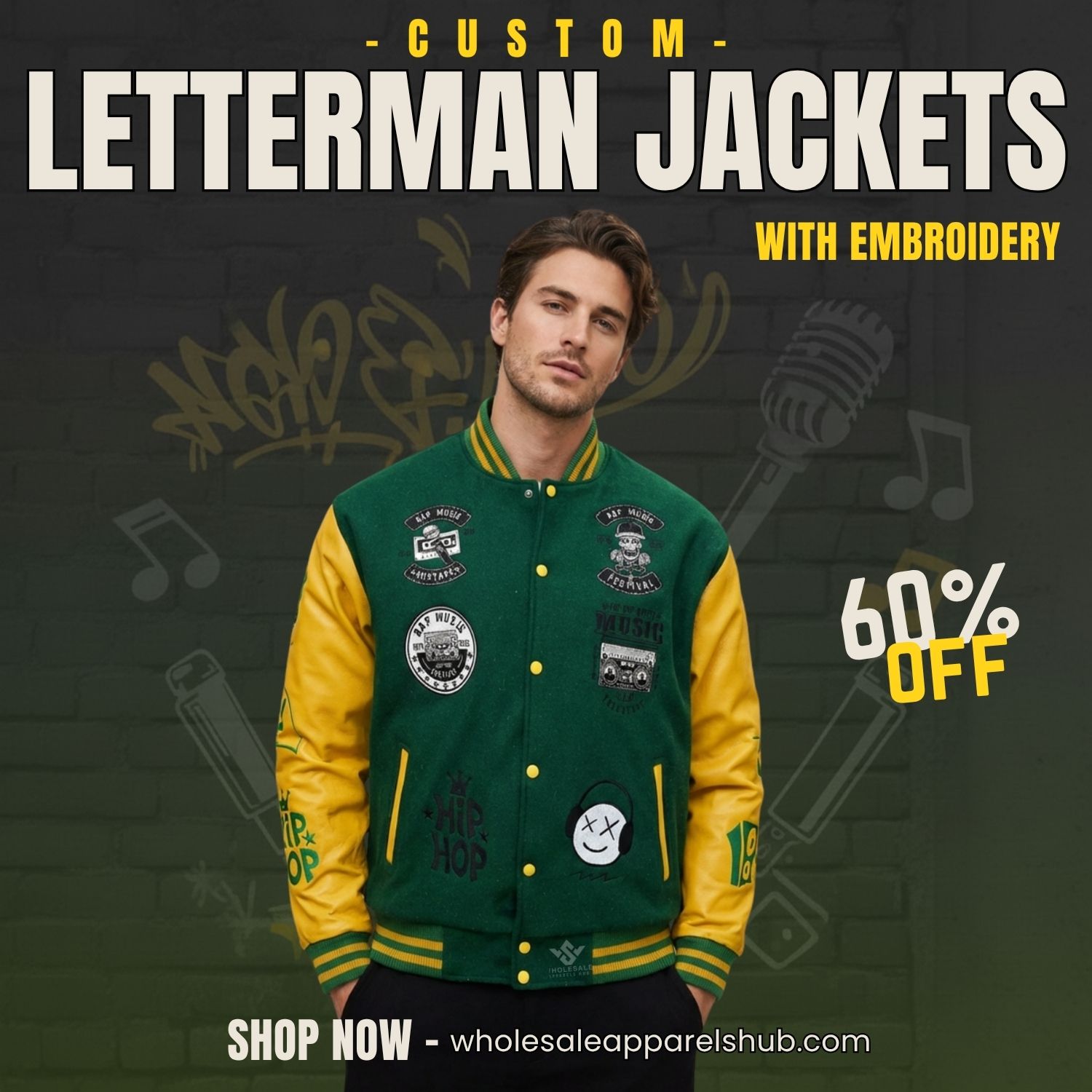 custom Letterman jackets with embroidery