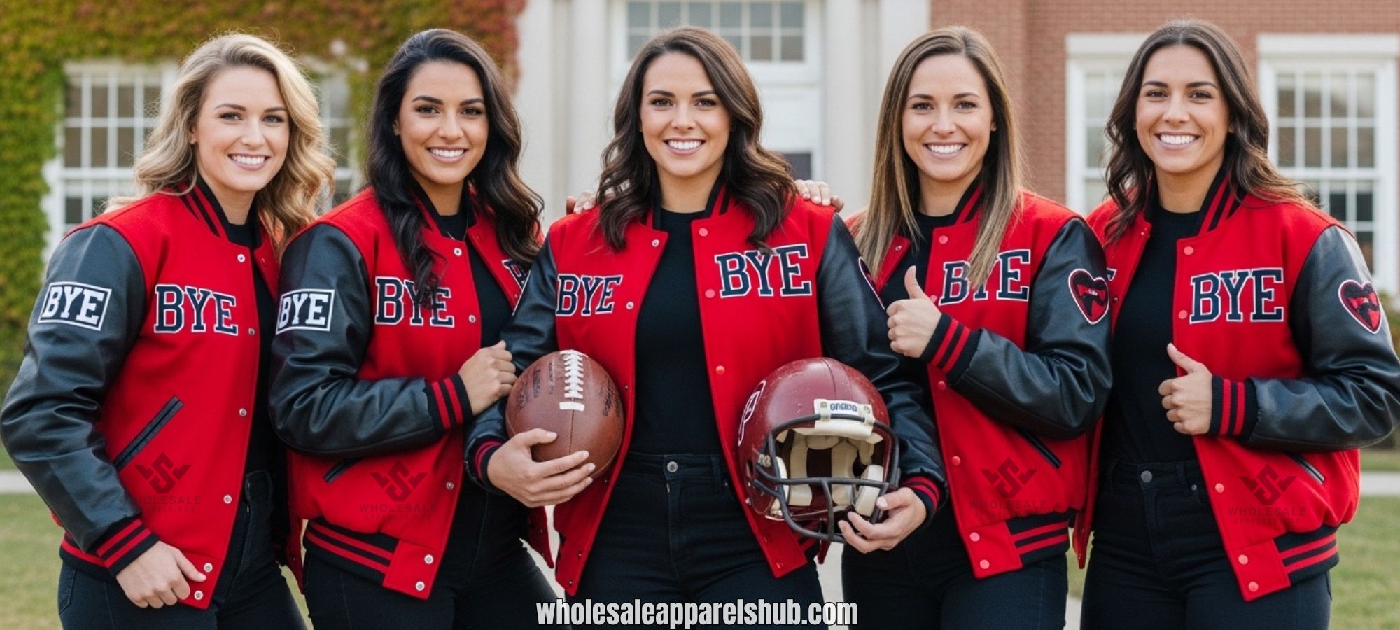 Letterman jackets for women red and black