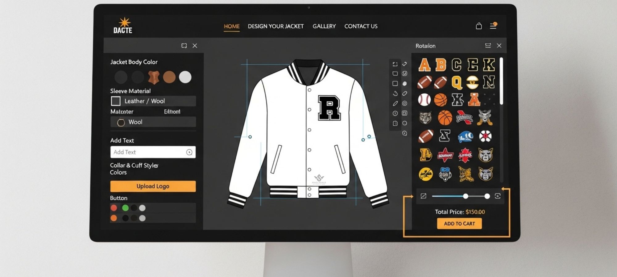 varsity jackets online custom design tool