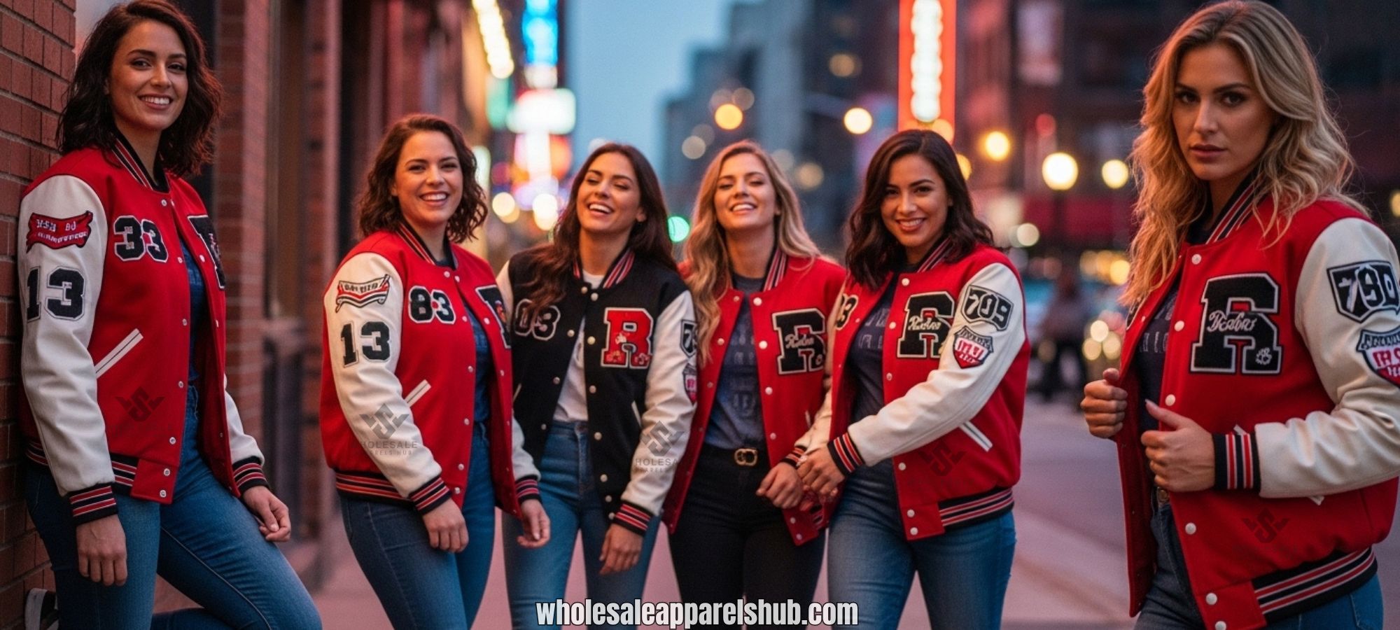 Letterman jackets for women red and black